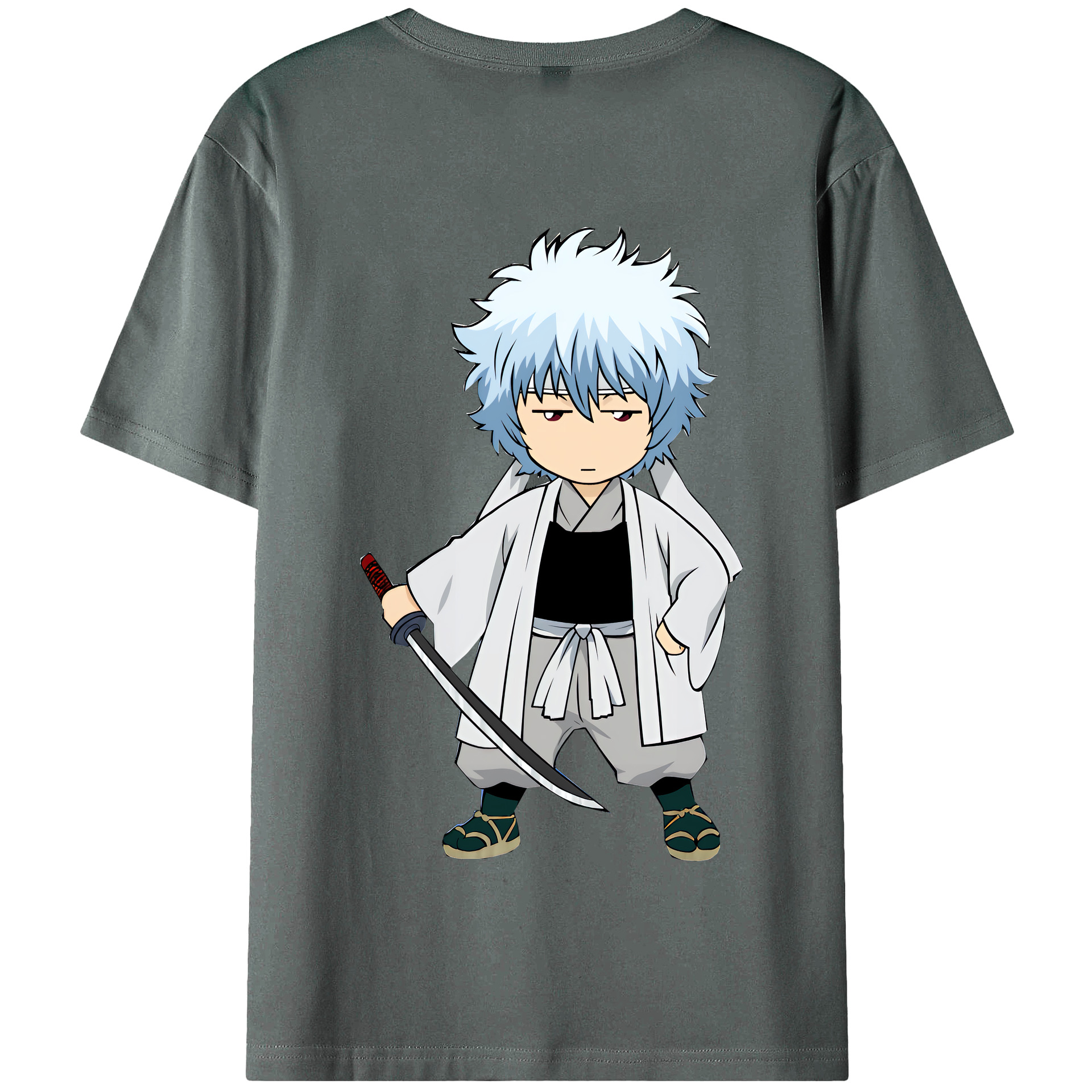 （画像用） ぎんたま 坂田銀時（さかたぎんとき） 神楽 志村新八（しむら しんぱち） GINTAMA Sakata Gintoki Kagura Shimura Shinpachi 綿100％半袖Tシャツ（背面プリント）